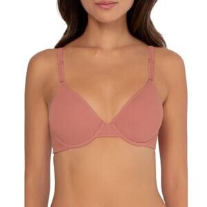 Fruit of the Loom Large Unlined Bra Pink Cotton Blend Comfort Underwire FT920
